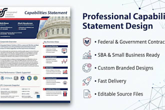 design federal government capability statement business capability statement