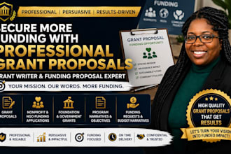 write a compelling grant proposal for nonprofits, ngos and funding applications