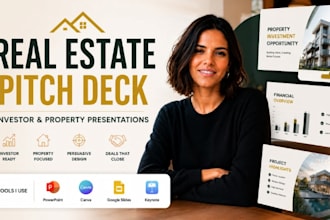 design real estate presentation, investor and property slides