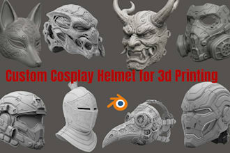 3d print and paint 3d helmet cosplay armor anime mask 3d armor for 3d printing