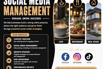 be your social media manager for restaurant or real estate