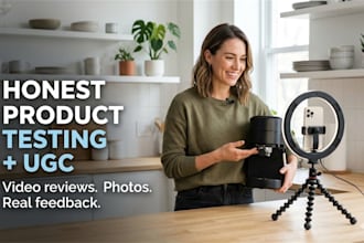 test your product and give an honest review with photos and feedback