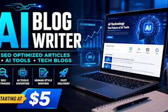 write SEO optimized ai tools blog posts and articles