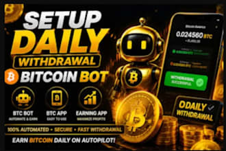 develop daily withdrawal bitcoin bot, btc app on your device