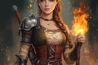 create a beautiful character artwork for you
