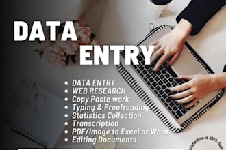 data entry excel and data arrange