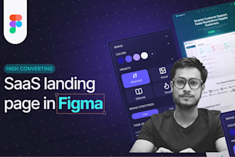 design a saas landing page in figma