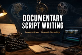 research and write a professional documentary youtube script