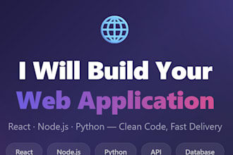 professional web application with react, nodejs and python