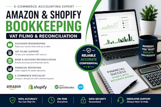 do amazon, shopify bookkeeping, vat filing, and reconciliation