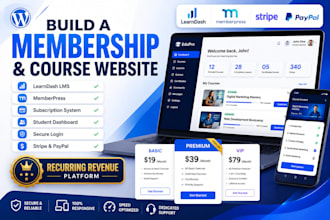 do wordpress membership, course website with learndash lms