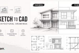 convert pdf or sketch to editable autocad dwg