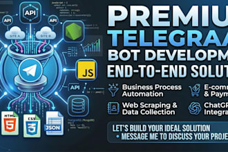 develop a custom telegram bot using nodejs and python
