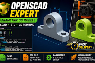 create parametric 3d models and cad designs using openscad