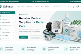 medical equipment shopify store medical supplies pharmacy healthcare website