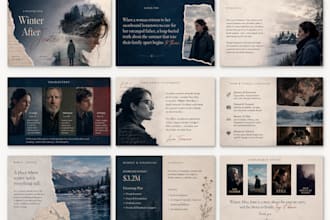 design a premium cinematic film and TV pitch deck