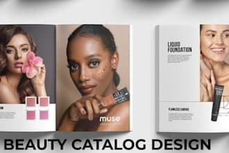 design luxury med spa brochure, skincare catalog and beauty product look book