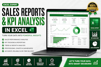 create sales reports and KPI analysis in excel