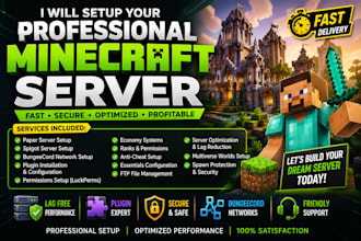 setup your professional minecraft paper, spigot, bungeecord server