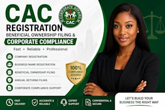 handle cac registration, beneficial ownership filing, and corporate compliance
