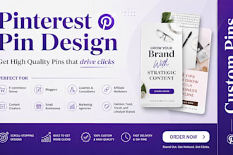 design custom pinterest pins and ads for you