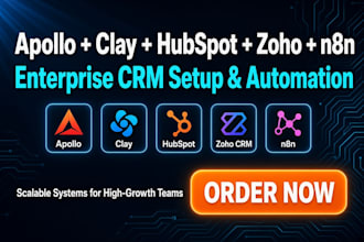 set up apollo, clay, hubspot, zoho CRM and n8n automation
