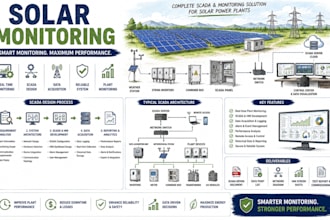 solar monitoring, scada design, monitoring system, data acquisition, plant