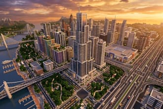 create minecraft city map server spawn lobby hub castle mini game as builder