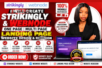 create strikingly webnode one page multi landing page website design redesign