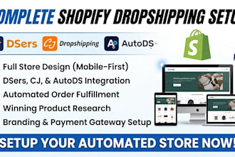setup dsers shopify dropshipping cj autods integration dropshipping website