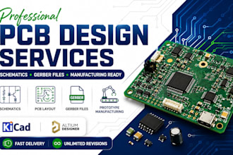 design professional pcb, schematic, and gerber files for manufacturing