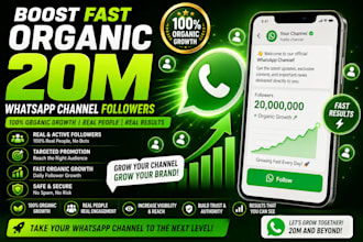 boost fast organic 800k whatsapp channel followers,whatsapp channel promotion