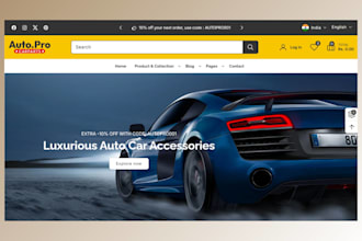 design shopify auto parts store automotives website car parts automotives store