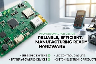 design custom pcb, lipo charging circuits, led drivers,embedded systems