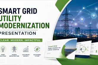 smart grid presentation, utility modernization  grid deck, infrastructure PPT