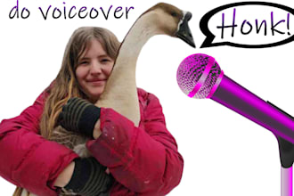 record a young adult english female voiceover for your project