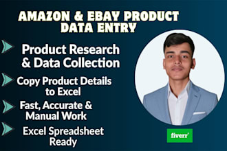 copy product data from amazon ebay to excel for product research