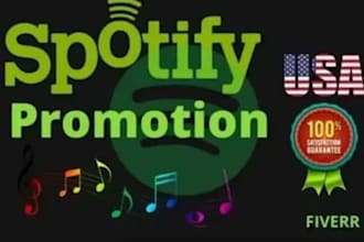 do album promotion using USA streaming platform to reach 10m monthly listners