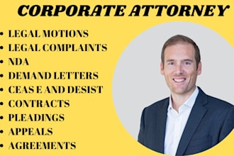 write lawsuits,complaints,petitions, motions,appeals,nda,demand letter in 24 hrs