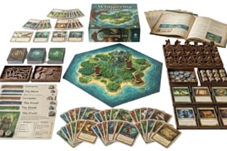 design card game, board game template, tcg frame and box art