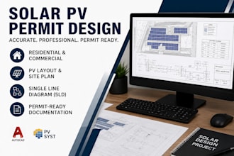 design your solar pv permit plans, sld and pv system designs