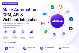 make automation, CRM workflows and API integrations