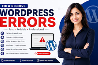 fix any wordpress error fast