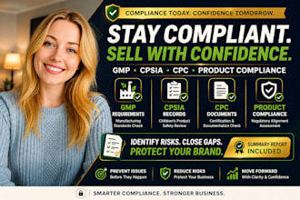 review product compliance, amazon CPC, cpsia and gmp requirements