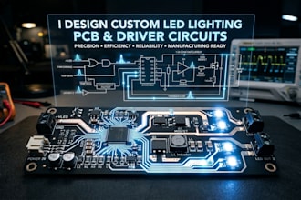 design a custom led lighting pcb,driver circuit schematic and layout