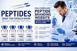 build fda complaint peptide branding website research peptide store sarms store