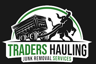 make a custom junk removal, hauling, and cleaning logo