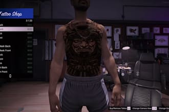 create your custom face ped for fivem, custom fivem ped,custom tattoo for gta