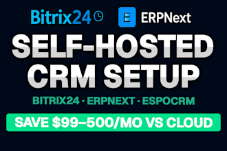 deploy and configure self hosted bitrix24 or erpnext on your server