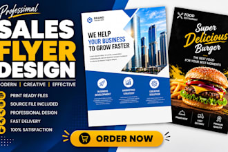 design a professional sales flyer, promotional flyer or marketing flyer